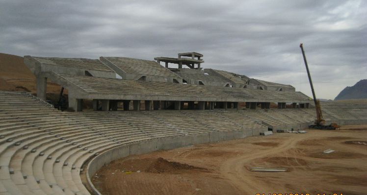 Concrete Structure of Khoram-Abad 15000 Seat Stadium